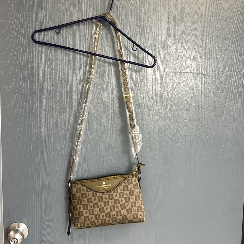 New London Fog Green Crossbody Bag